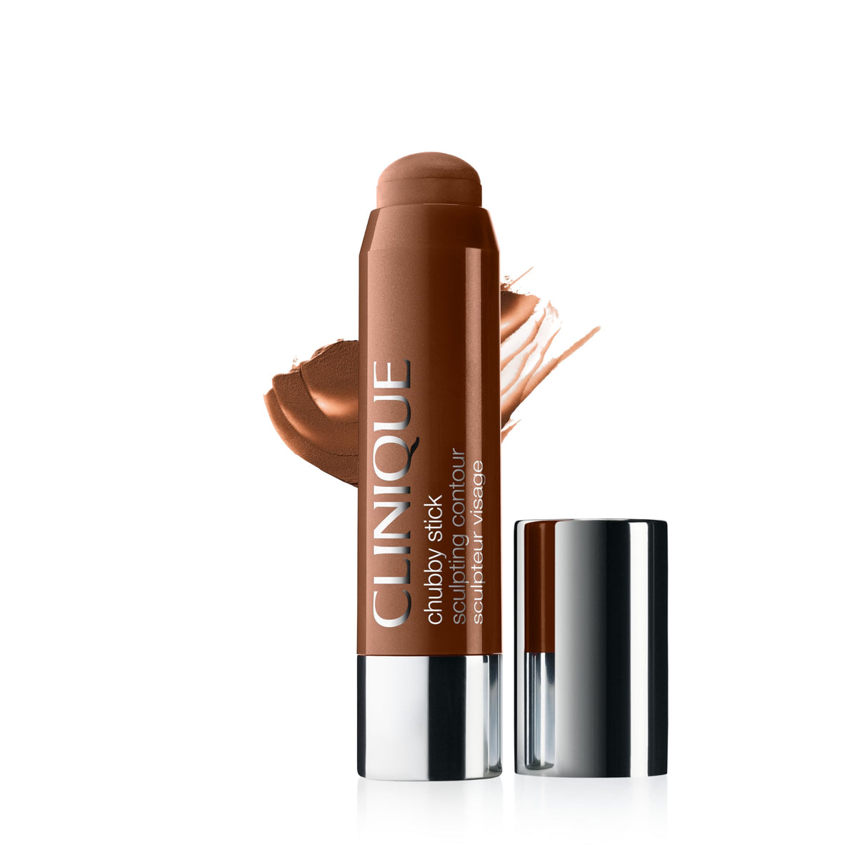 Clinique Chubby Stick front packaging showing product and shade benefits