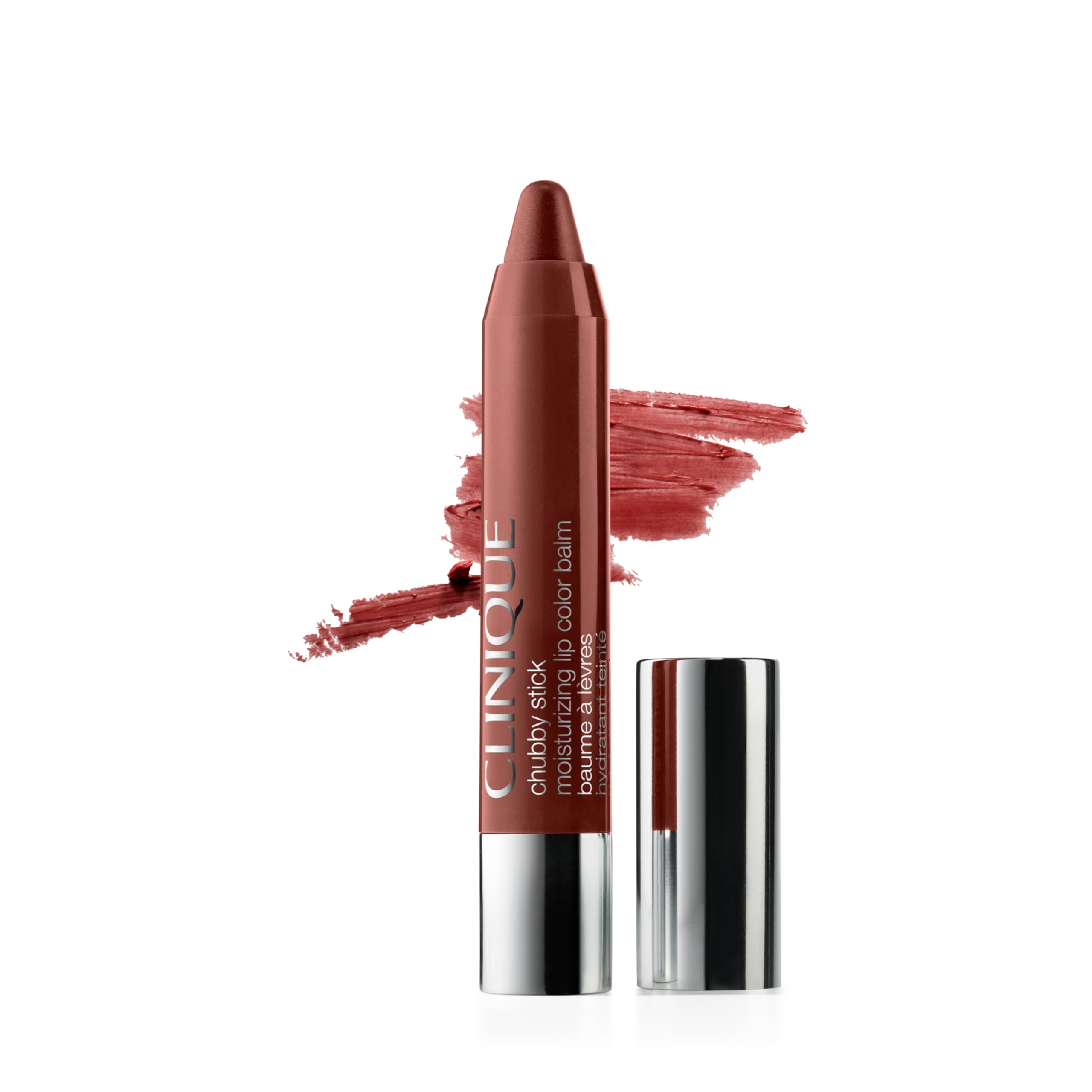 Clinique chubby stick front packaging showing product and shade, easy color pickup