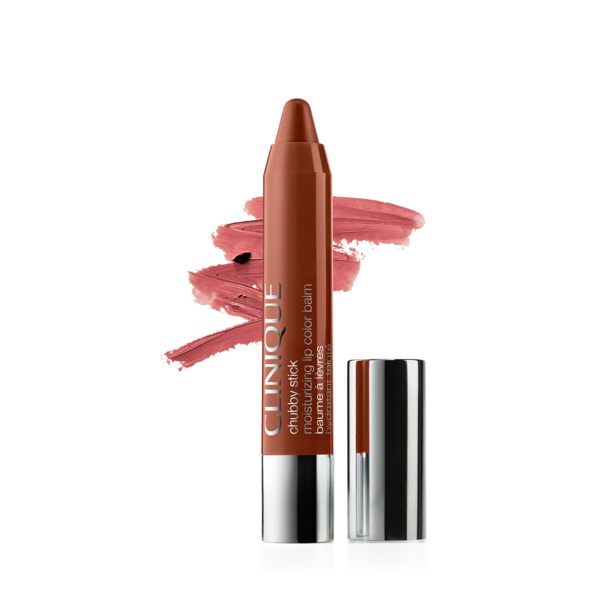 Clinique Chubby Stick front view showing sleek tube and shade Whole Lotta Honey for quick color