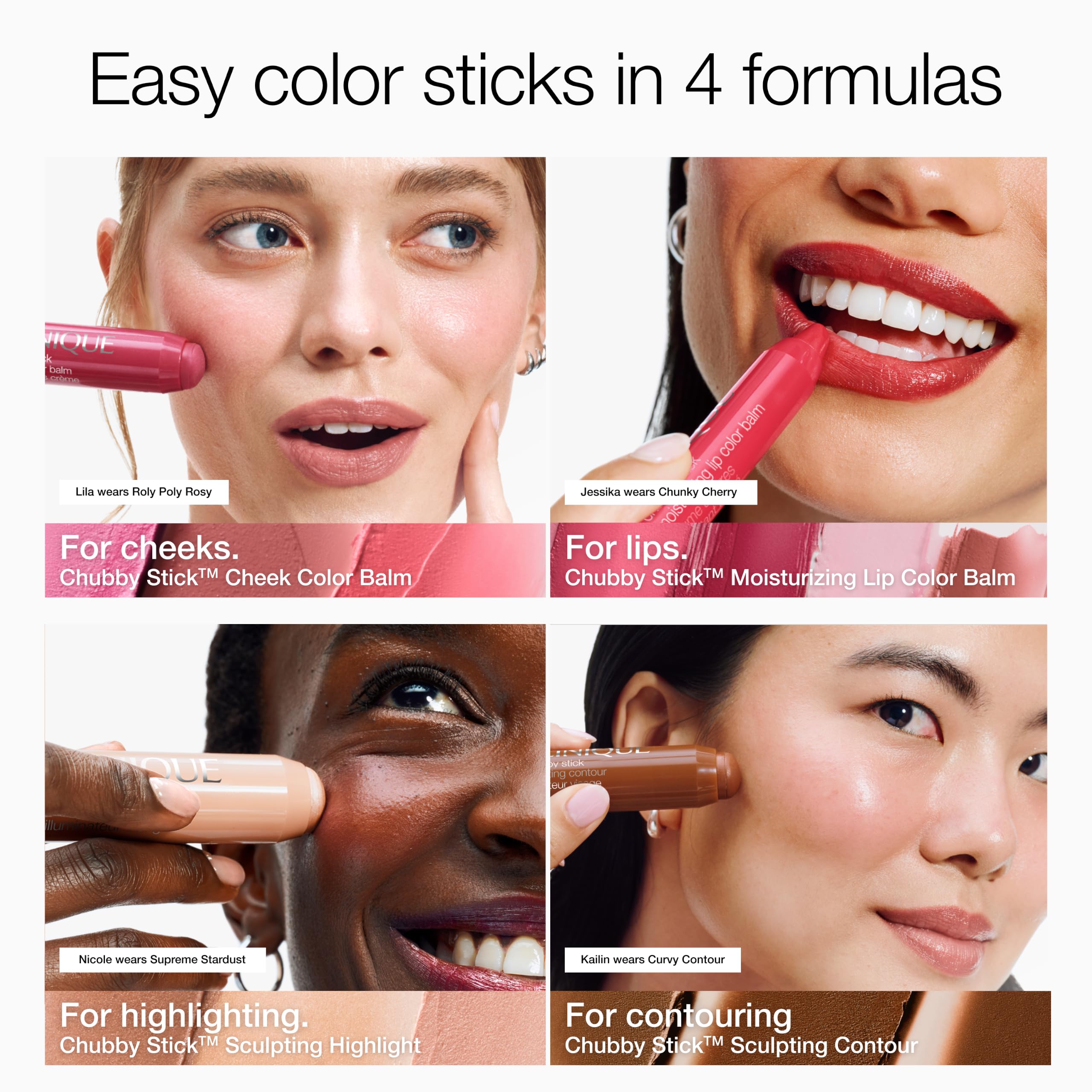 Clinique chubby stick inside a purse in lifestyle scene for quick on-the-go touchups