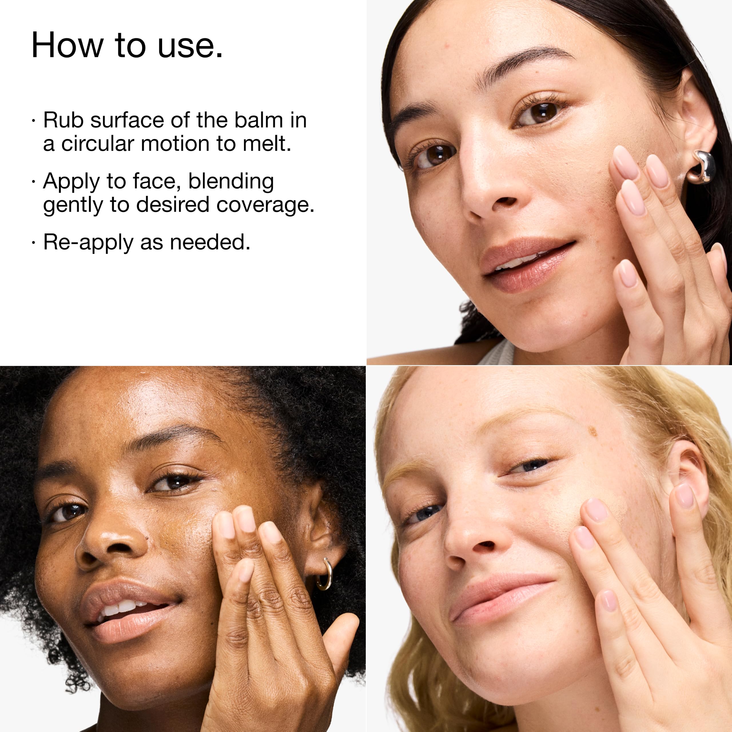 Clinique balm on fingertip ready to apply for instant visible soothing