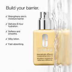 Clinique pump and cap detail highlighting easy dispensing benefit