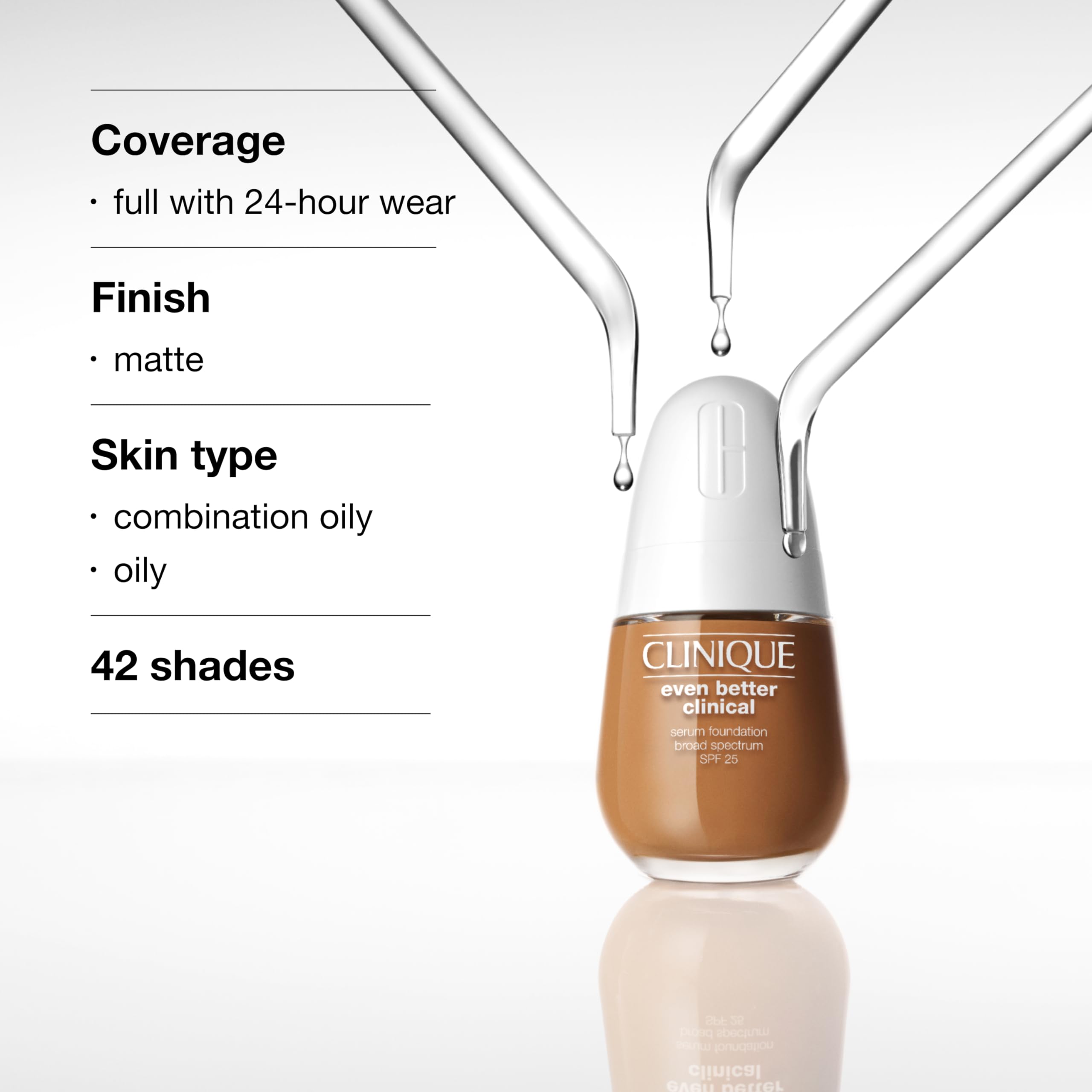 Clinique bottle beside credit card showing size and travel-friendly 1 fl oz convenience