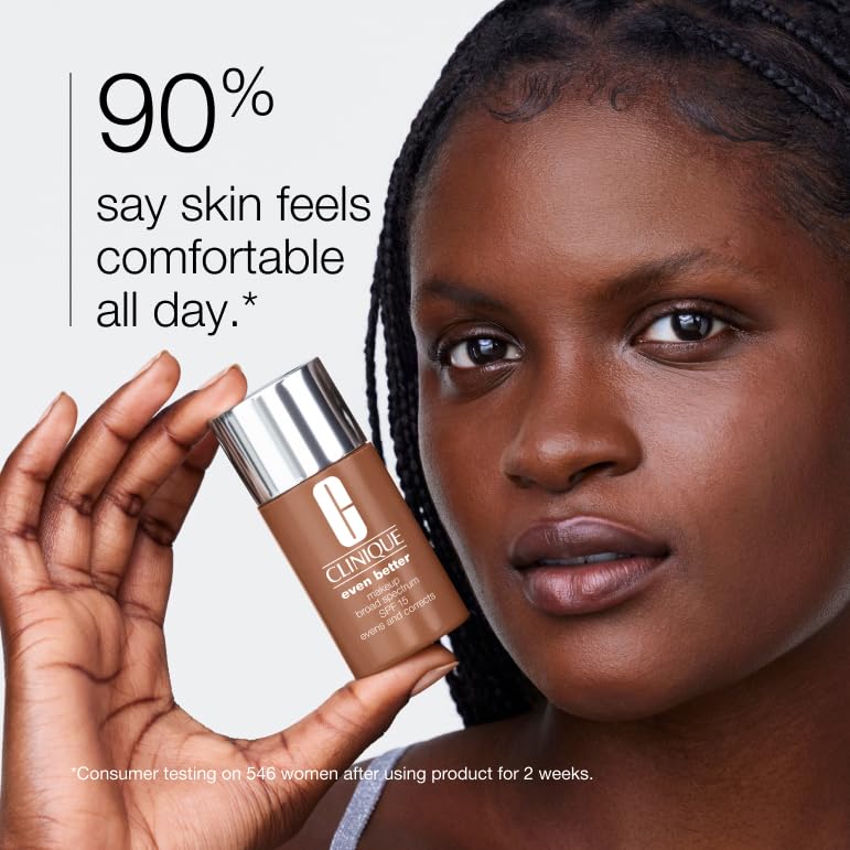 Clinique swatches on arm in biscuit shade showing true-to-skin color matching benefit