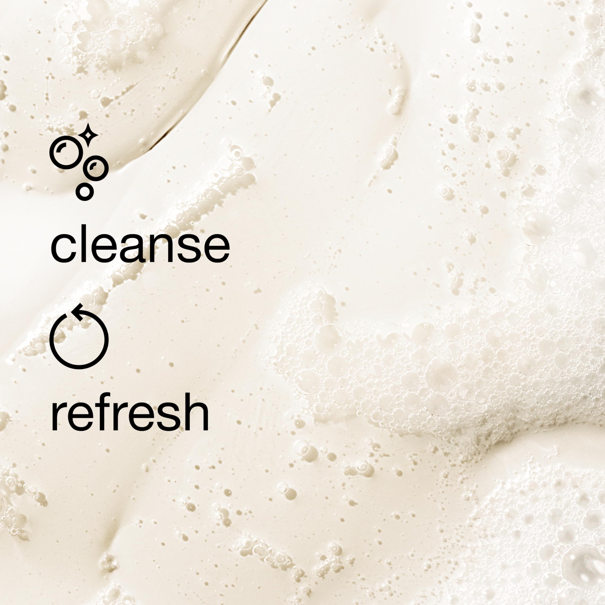 Clinique close-up of foamy texture demonstrating rich lather for effective cleansing