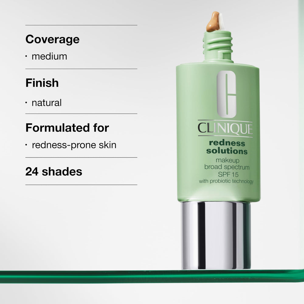 Clinique application on face demonstrating seamless blend and natural coverage benefit