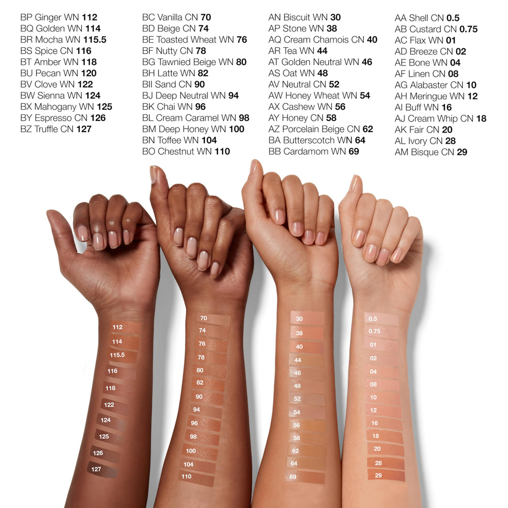 Clinique foundation blended on cheek demonstrating natural finish and even coverage benefit
