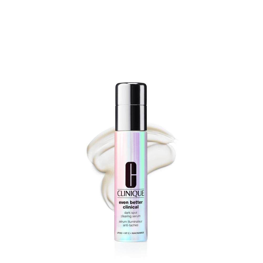 Clinique front bottle image showing sleek packaging and brightening serum benefit