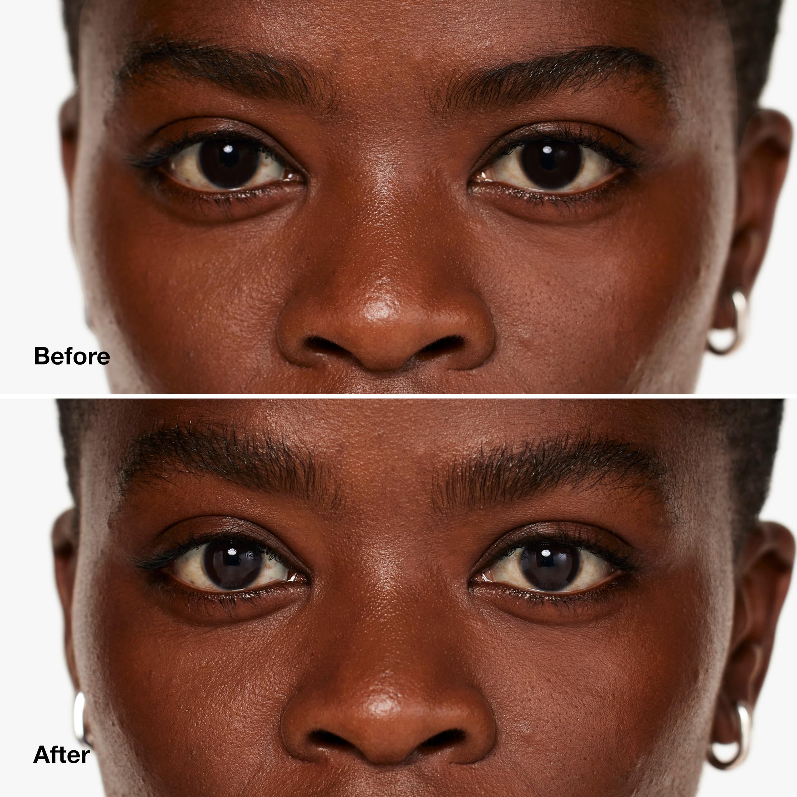 Clinique gel applied to eyebrows demonstrating natural hold and polished finish