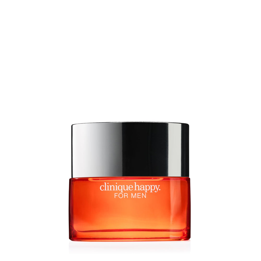 Clinique Happy for Men front packaging showing bottle and box, clear branding
