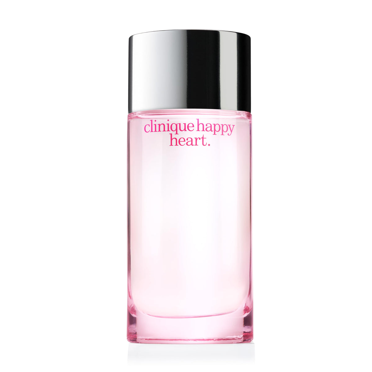 Clinique Happy Heart front bottle showing elegant shape and color, brand radiance