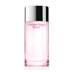 Clinique Happy Heart front bottle showing elegant shape and color, brand radiance