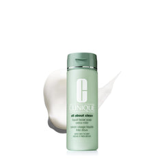 Clinique bottle front packaging showing Extra Mild cleanser and gentle benefits