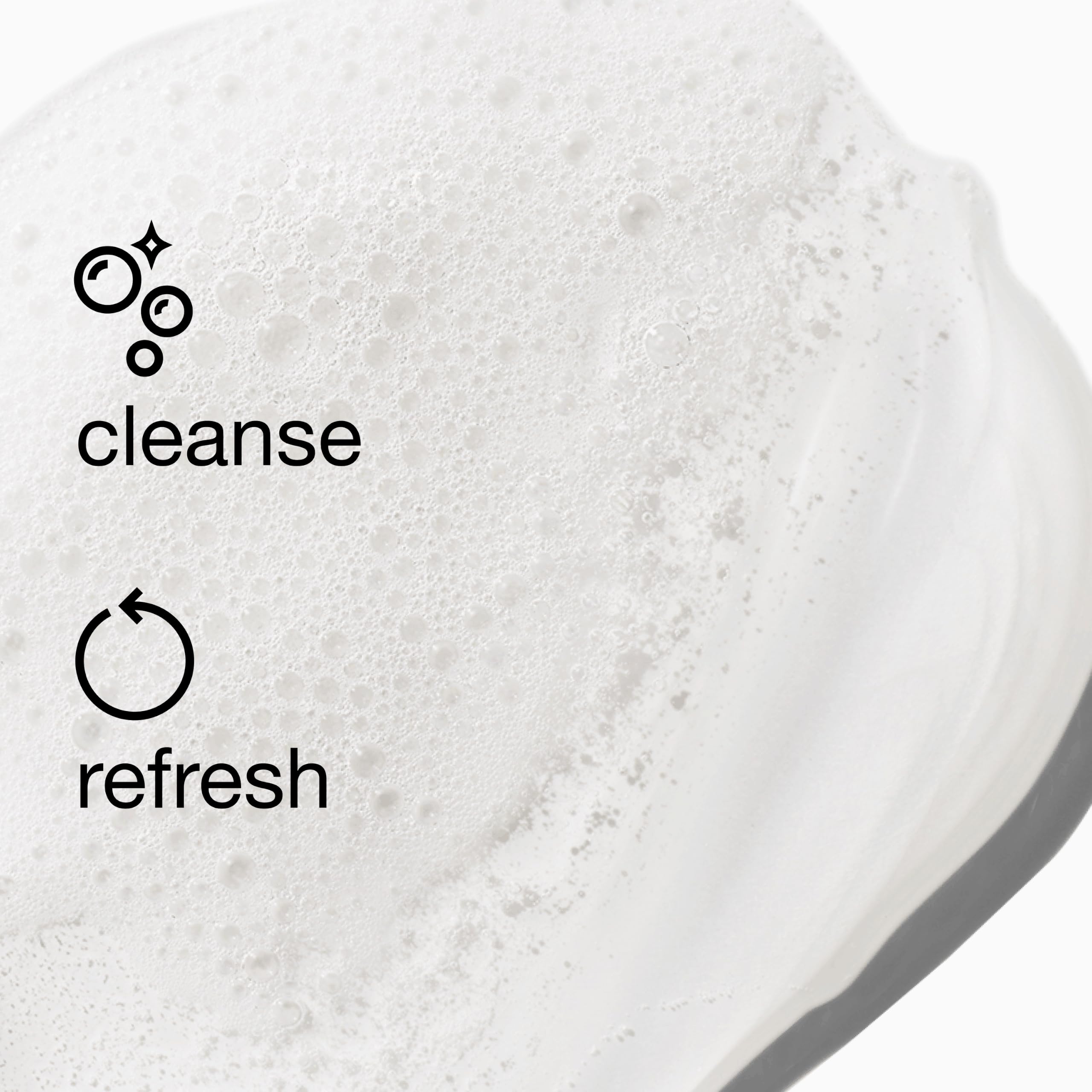 Clinique gentle lather close-up showing soft foam for comfortable cleansing