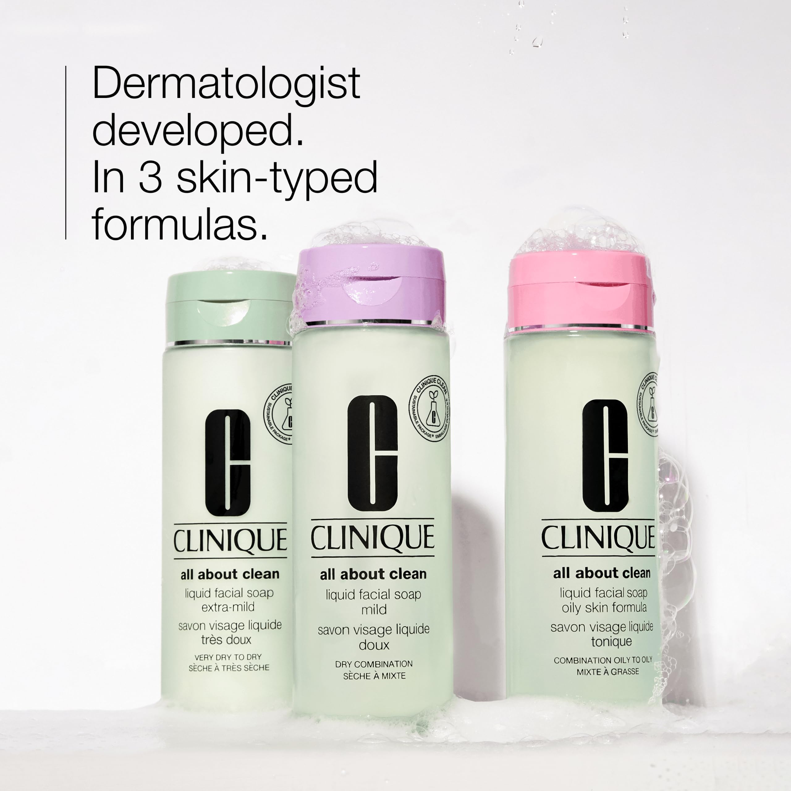 Clinique bottle paired with moisturizer showing how it preps skin for hydration