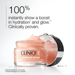 Clinique mini with open cap dispensing a small amount for travel convenience