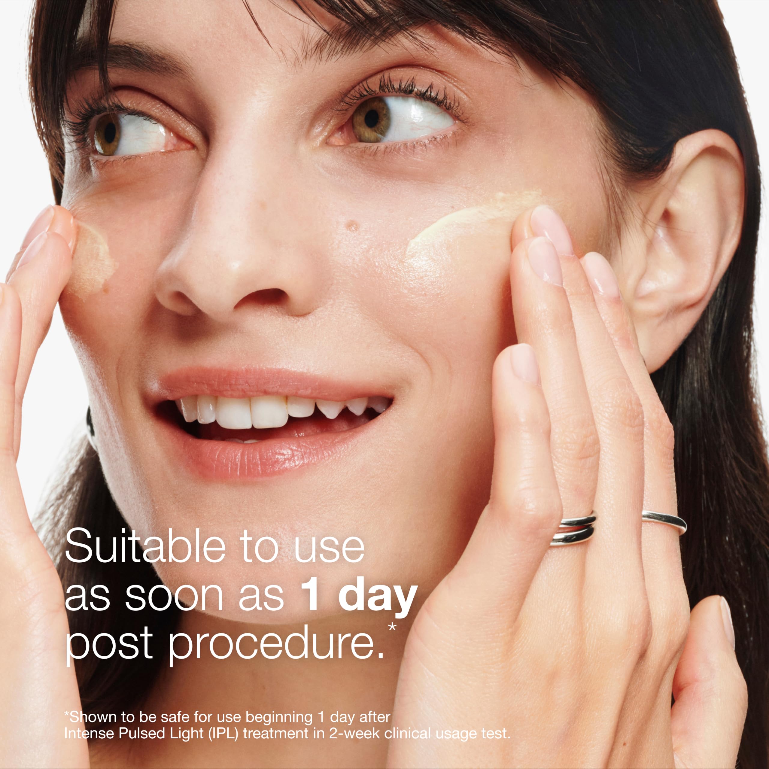 Clinique moisturizer applied to skin showing strengthened moisture barrier