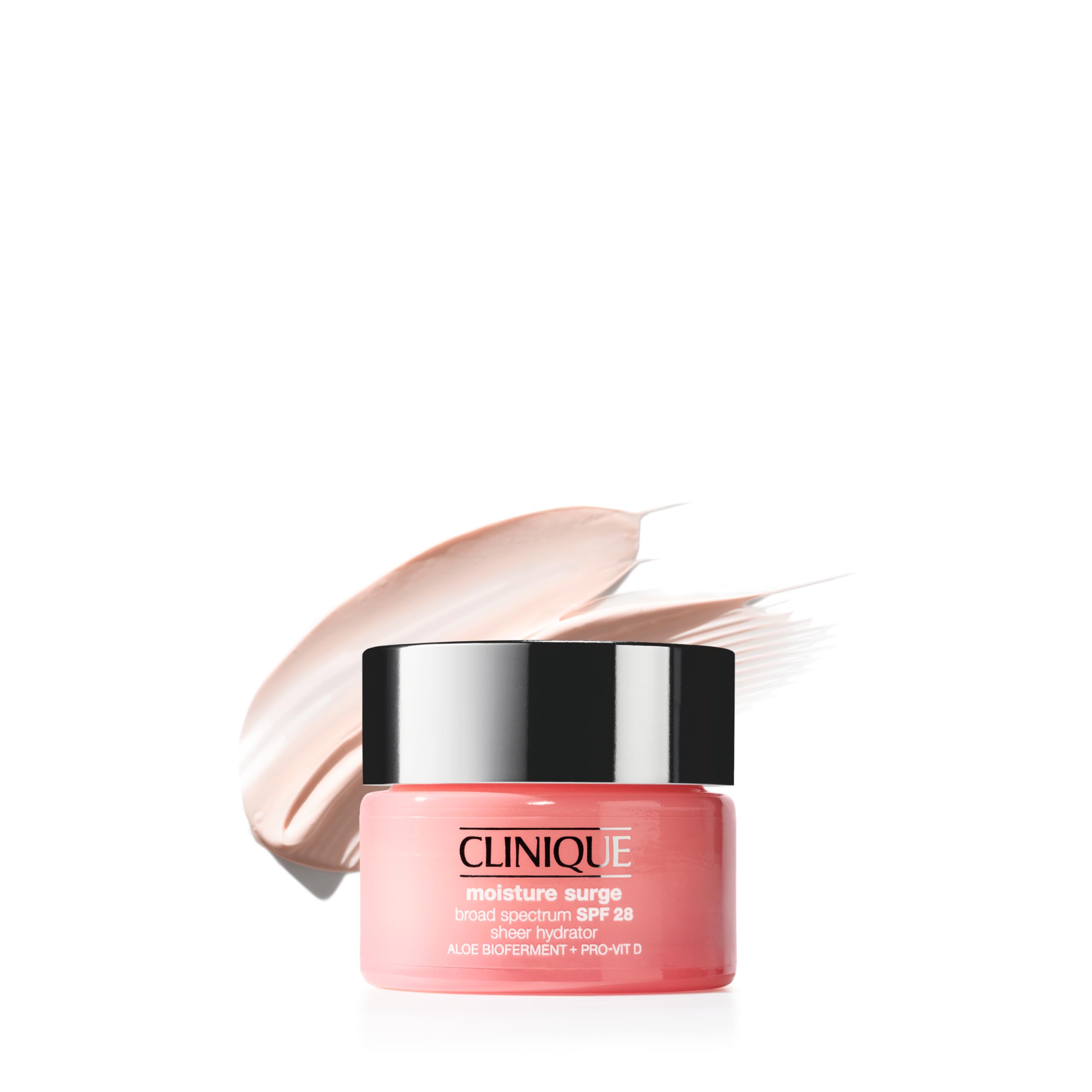 Clinique front jar showing Moisture Surge packaging and brand hydration benefit