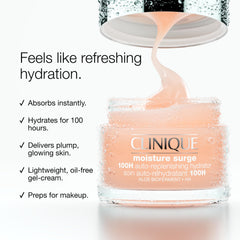 Clinique gel-cream texture close-up showing lightweight hydration and smoothness