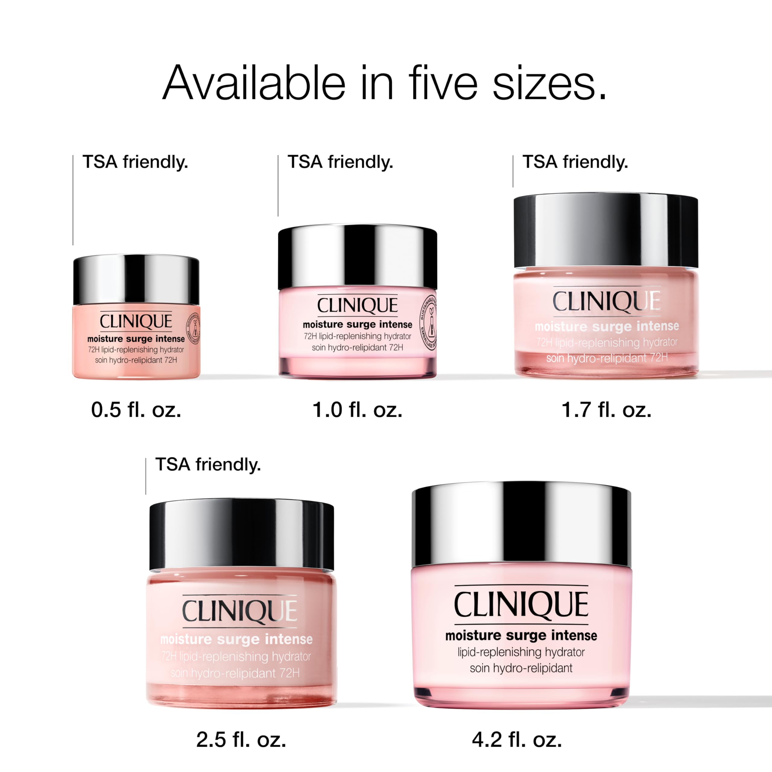 Clinique mini jar next to a quarter showing small size and portability