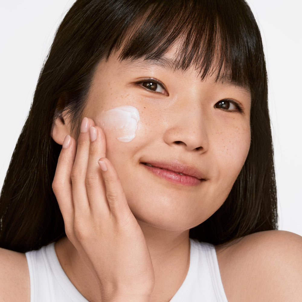 Clinique swiped on hand demonstrating lightweight moisture and plumping
