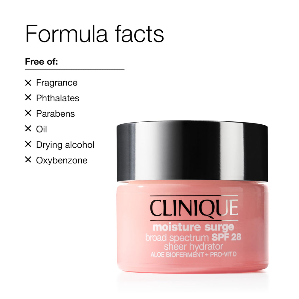 Clinique skin after application showing hydrated, non-greasy glowing skin
