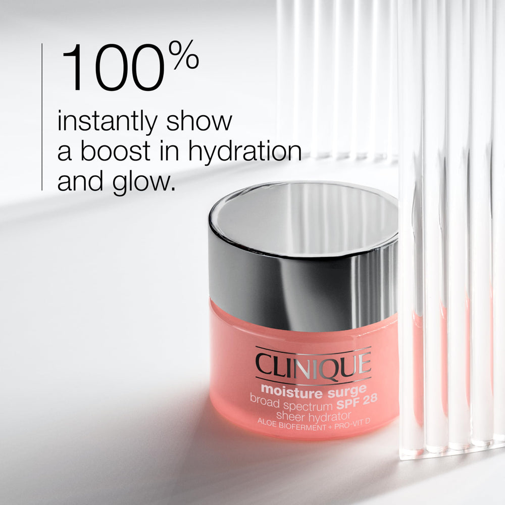 Clinique close-up cream texture highlighting lightweight hydration and absorbency