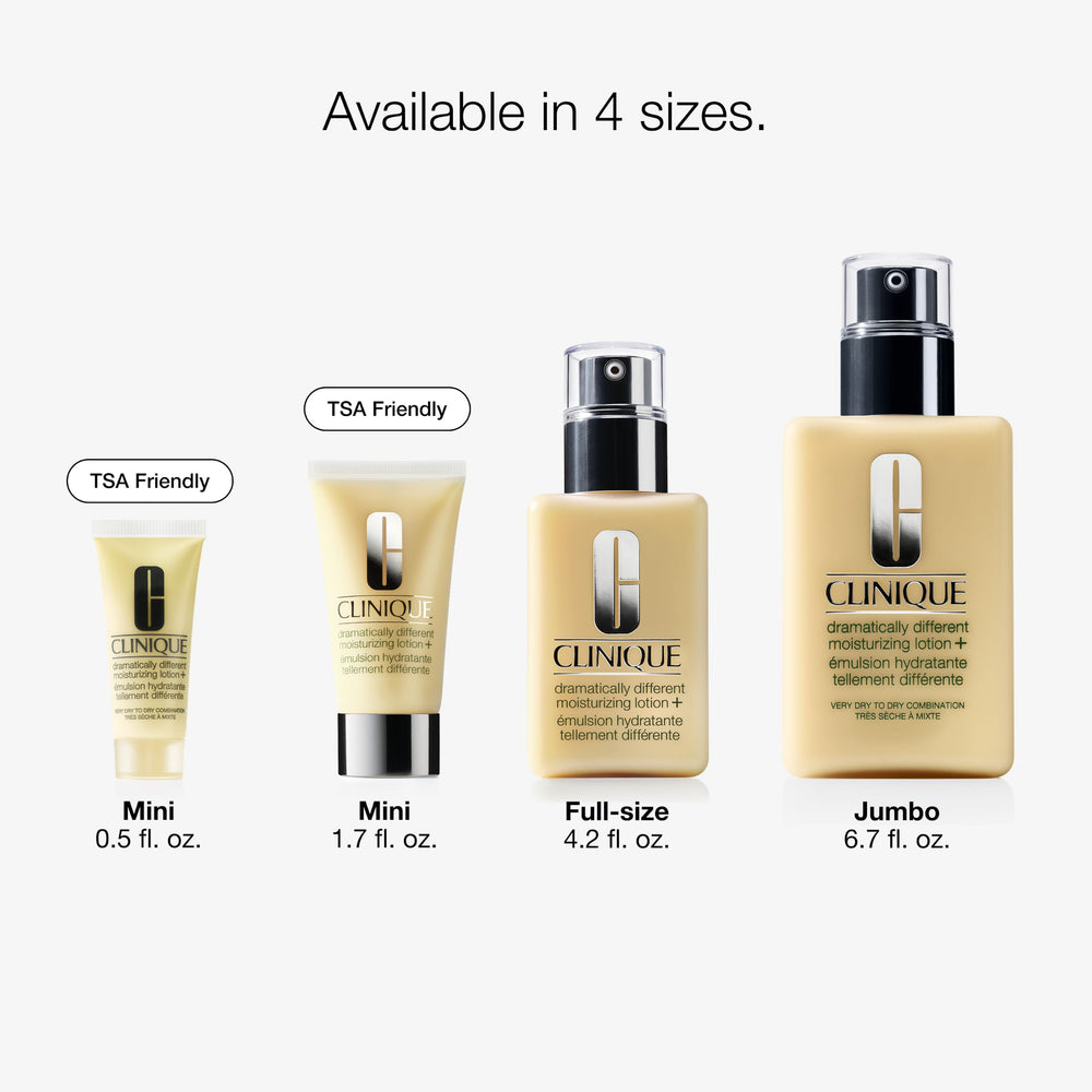 Clinique before and after hydrated skin comparison showing softer texture