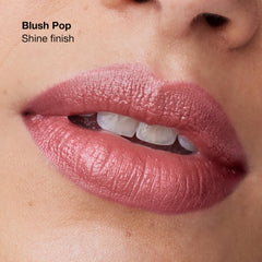 Clinique open bullet revealing lipstick tip for precise, effortless application