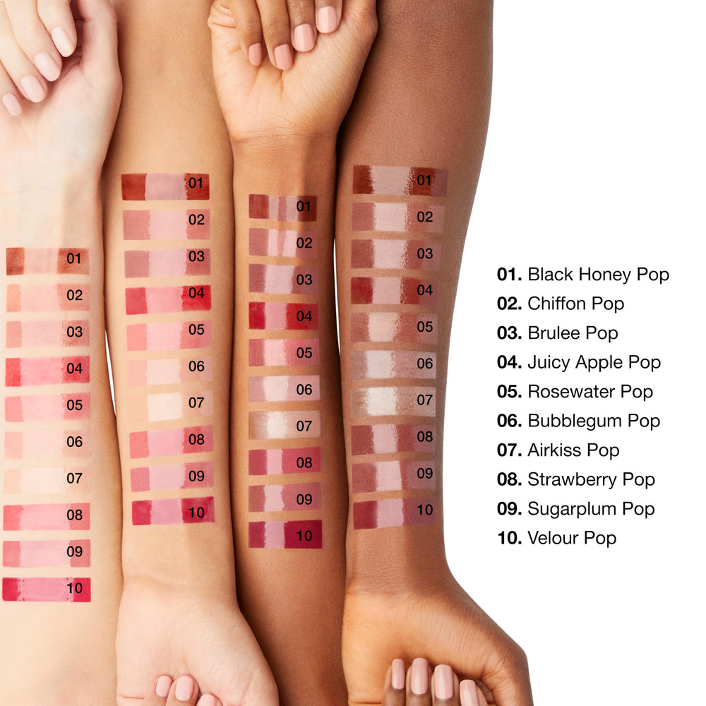Clinique lifestyle shot of glossy daytime lips demonstrating wearable high shine