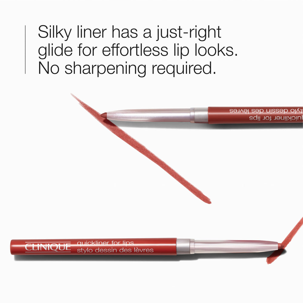 Clinique Quickliner Chocolate Chip swatch showing true color payoff and buildability