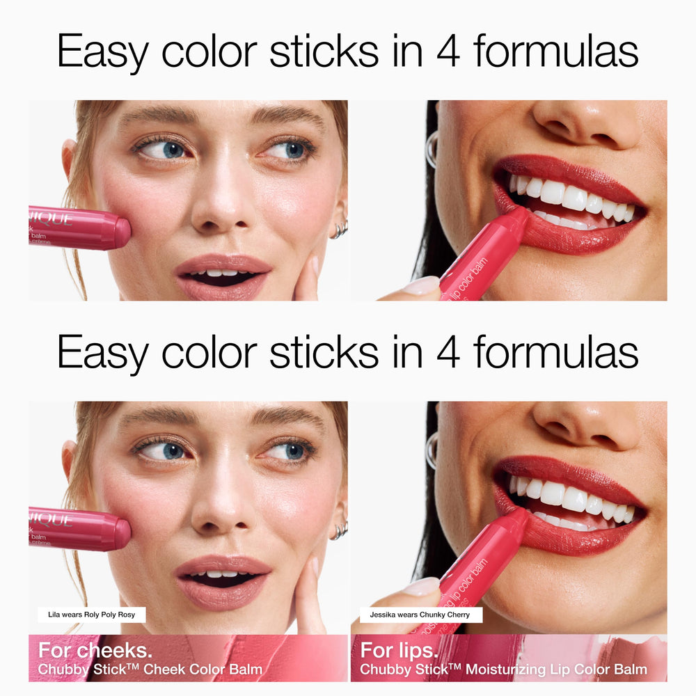 Clinique shade Amp' Up Apple swatch showing buildable color range benefit