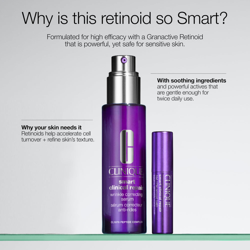 Clinique serum on morning vanity with SPF, supporting daytime routine
