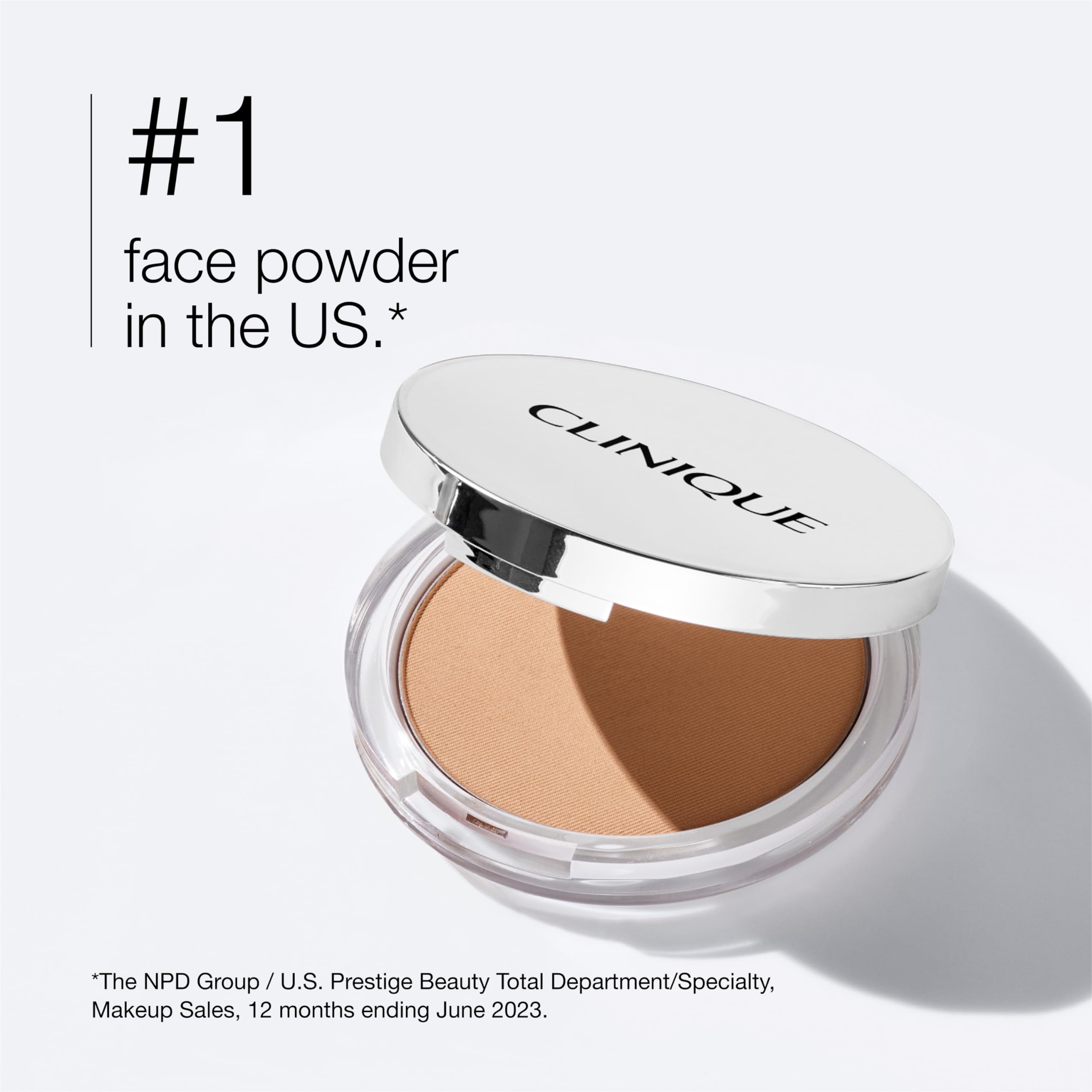 Clinique powder texture close-up demonstrating fine blendability