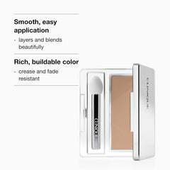 Clinique swatch on skin showing true Sunset Glow color and buildable payoff
