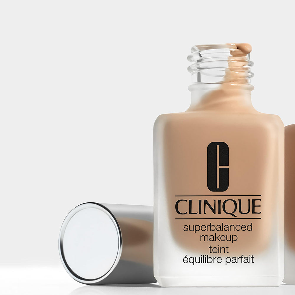 Clinique foundation applied on model demonstrating balanced, natural look