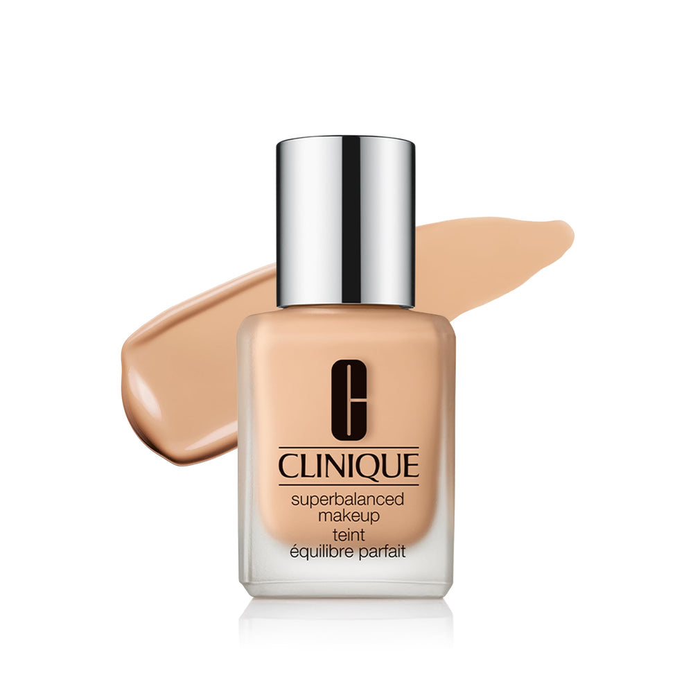 Clinique Superbalanced front bottle showing shade and pump for easy dispensing