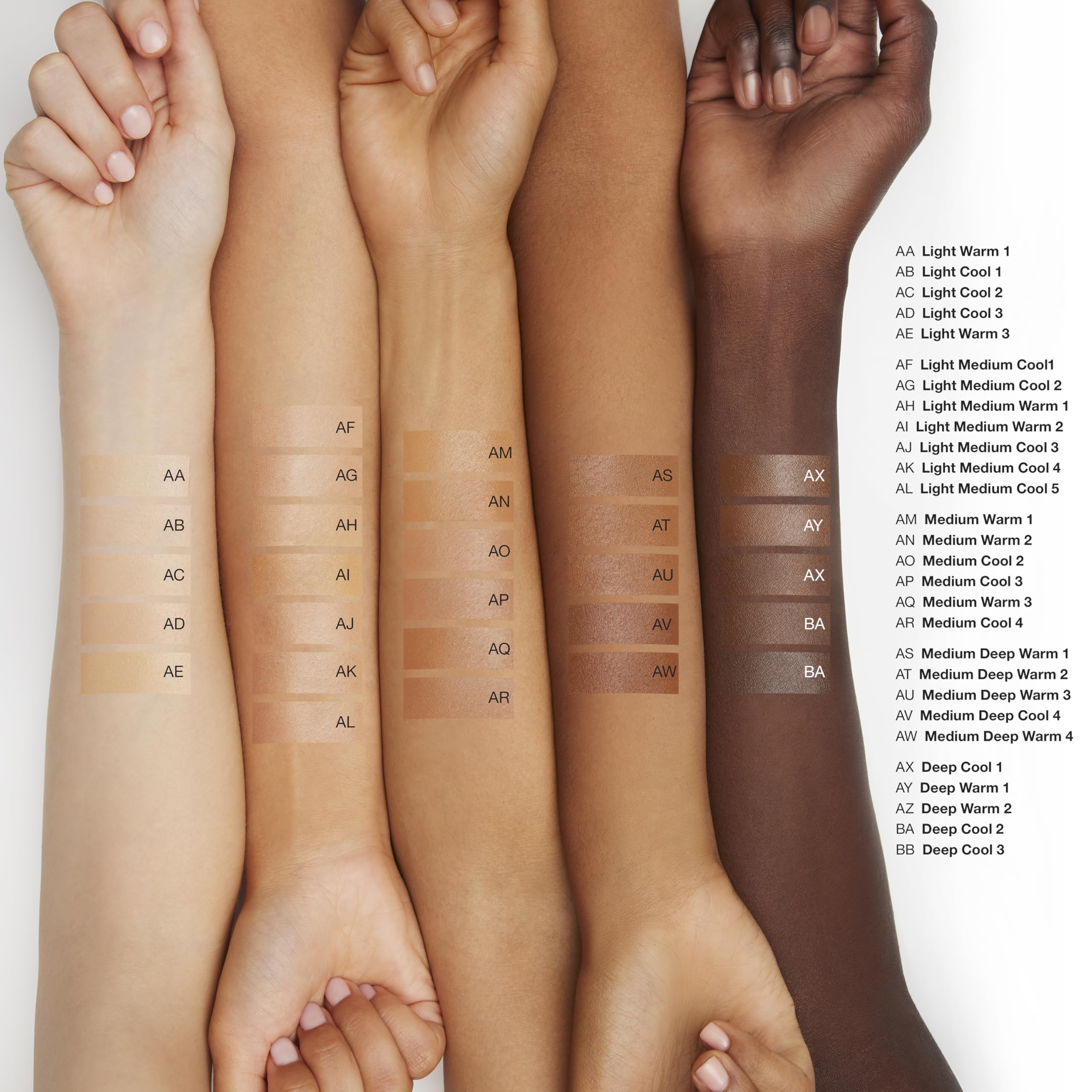 Clinique swatch on arm Light Medium Cool 1 illustrating shade match benefit