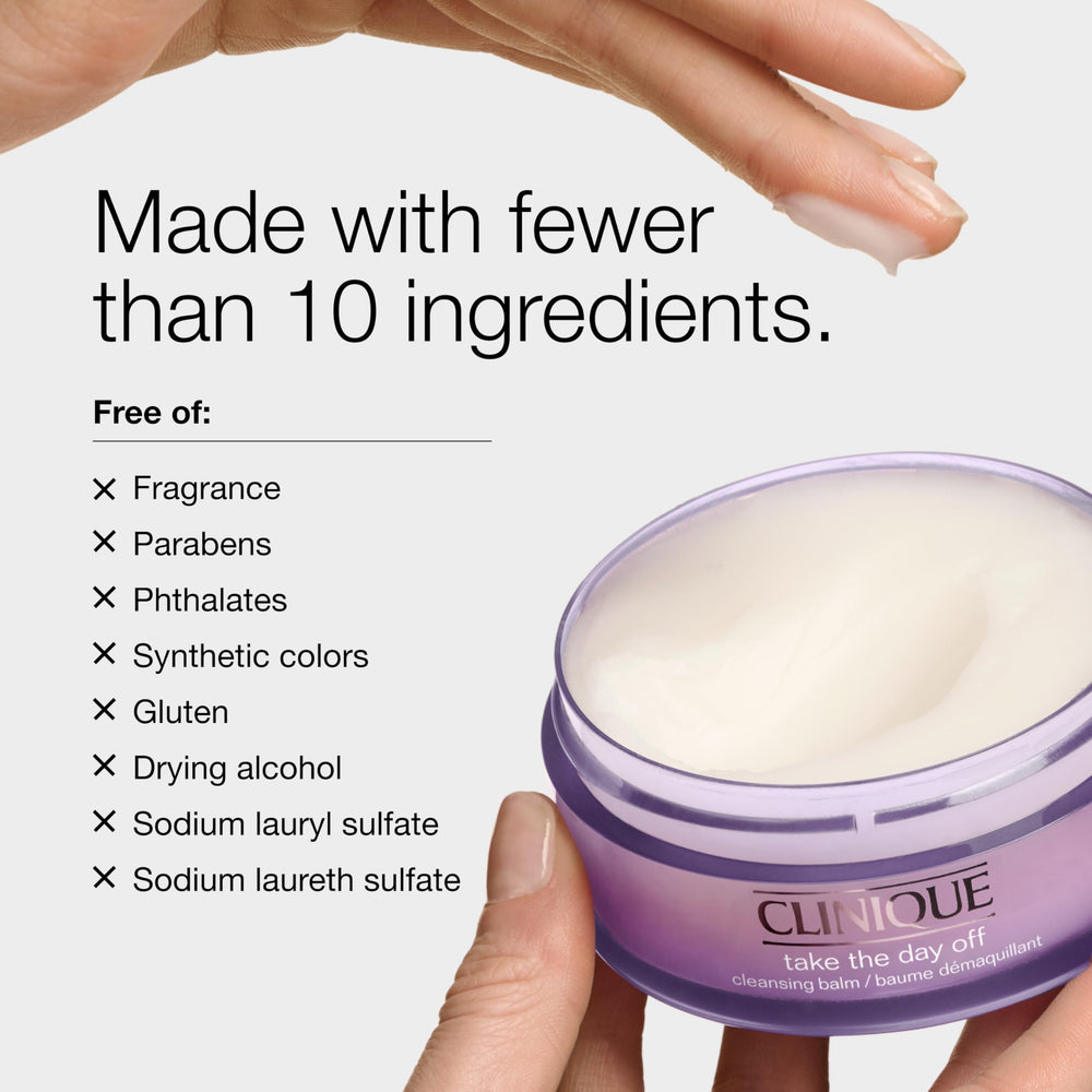 Clinique removing eye makeup on model showing safe, effective cleansing for sensitive eyes