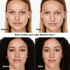 Clinique texture close-up showing weightless creamy finish and blendability benefit