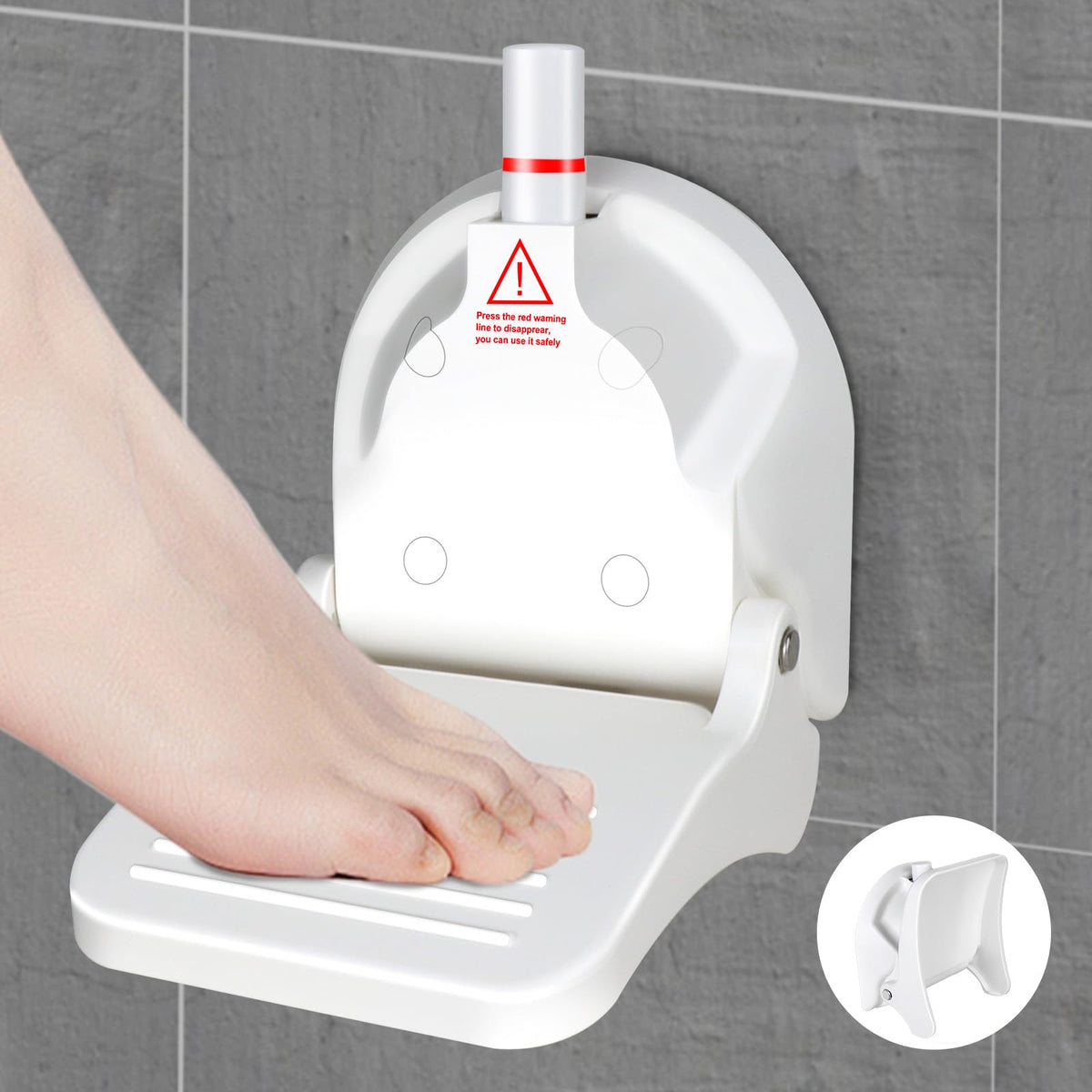 CLIO front view mounted on tile showing compact support and easy access