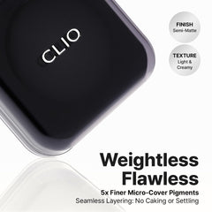 CLIO PROFESSIONAL shade 21N Linen swatches on arm showing true color match benefit