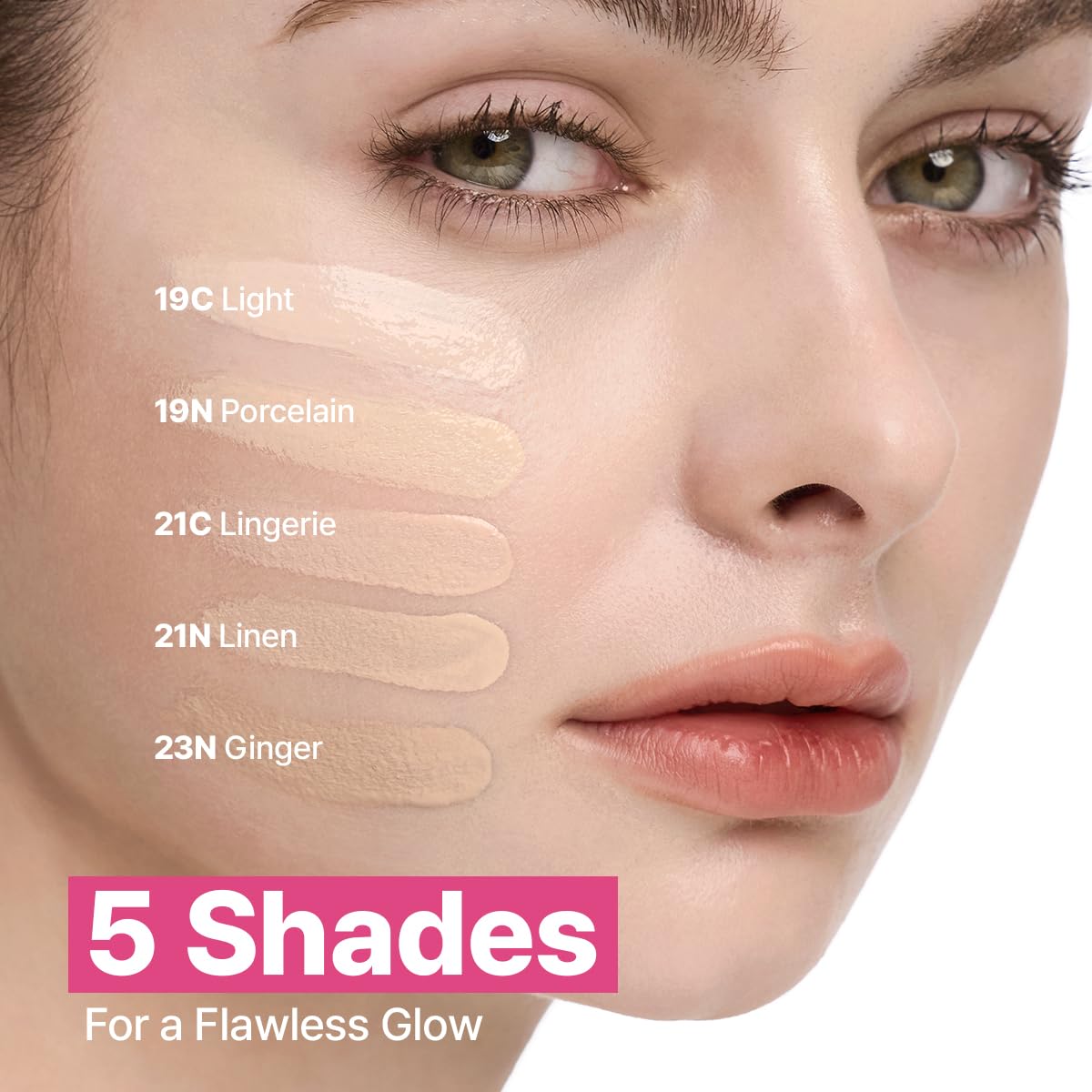 CLIO PROFESSIONAL 23N GINGER shade swatch showing neutral-warm match