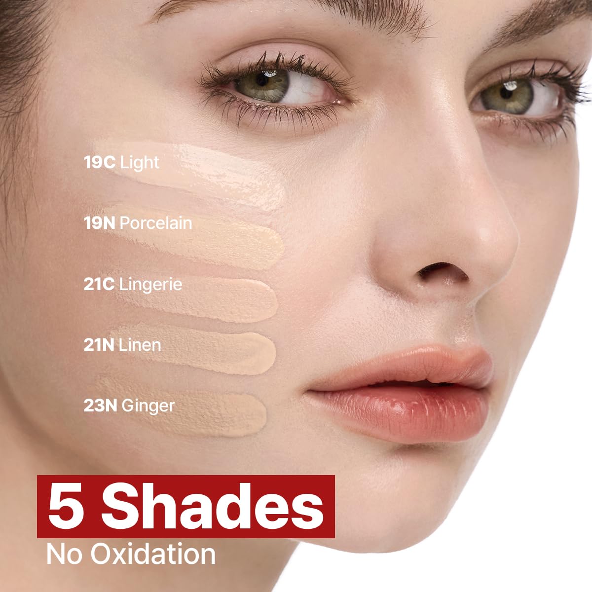 CLIO PROFESSIONAL puff applying product demonstrating seamless, buildable coverage