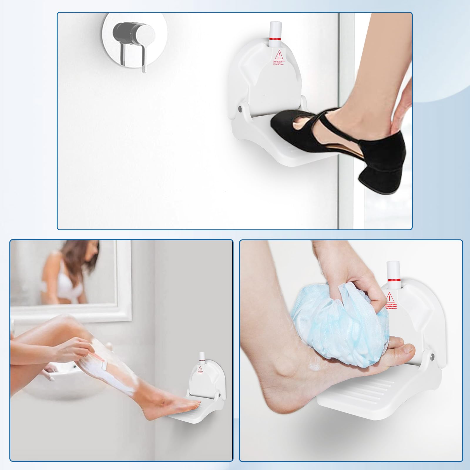 CLIO lifestyle shower scene displaying comfortable grooming and balance