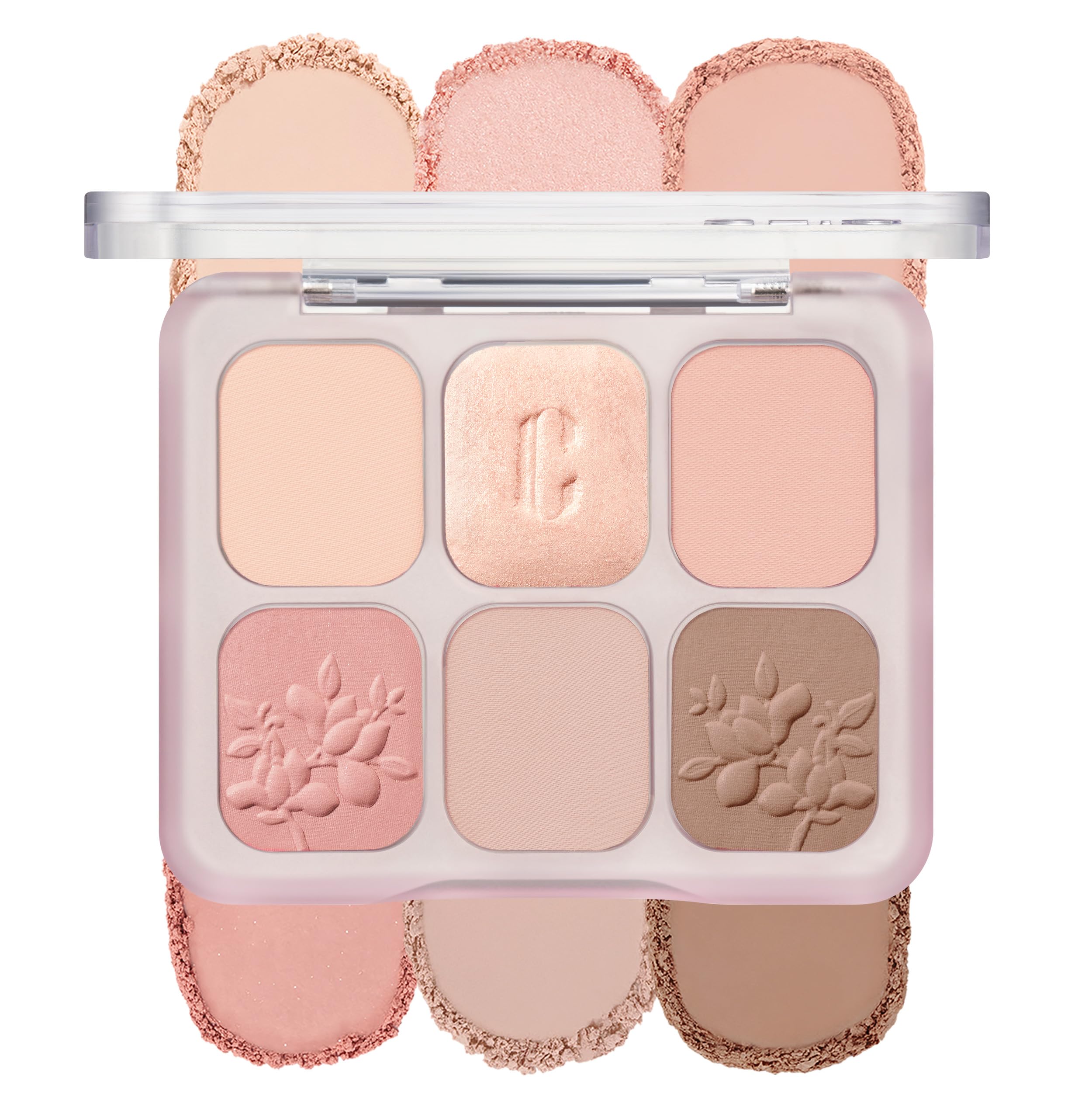 CLIO PROFESSIONAL front palette view showing compact coral shades and portability benefit