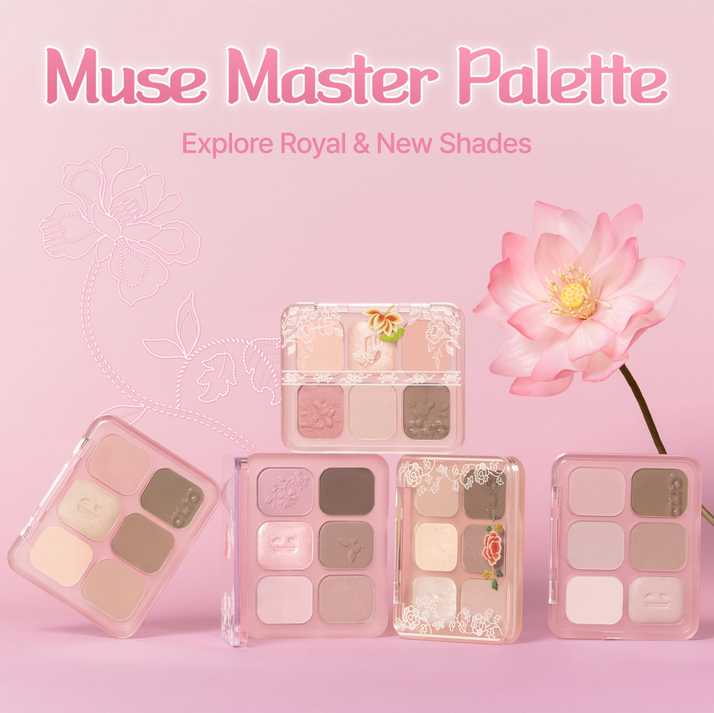 CLIO PROFESSIONAL open palette overhead displaying six shades for easy color planning
