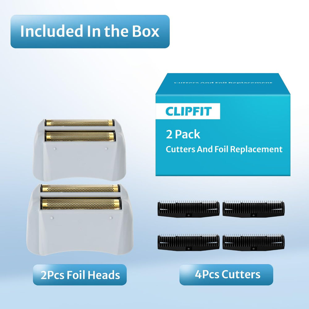 CLIPFIT foil installed on Andis shaver demonstrating proper fit and restored performance