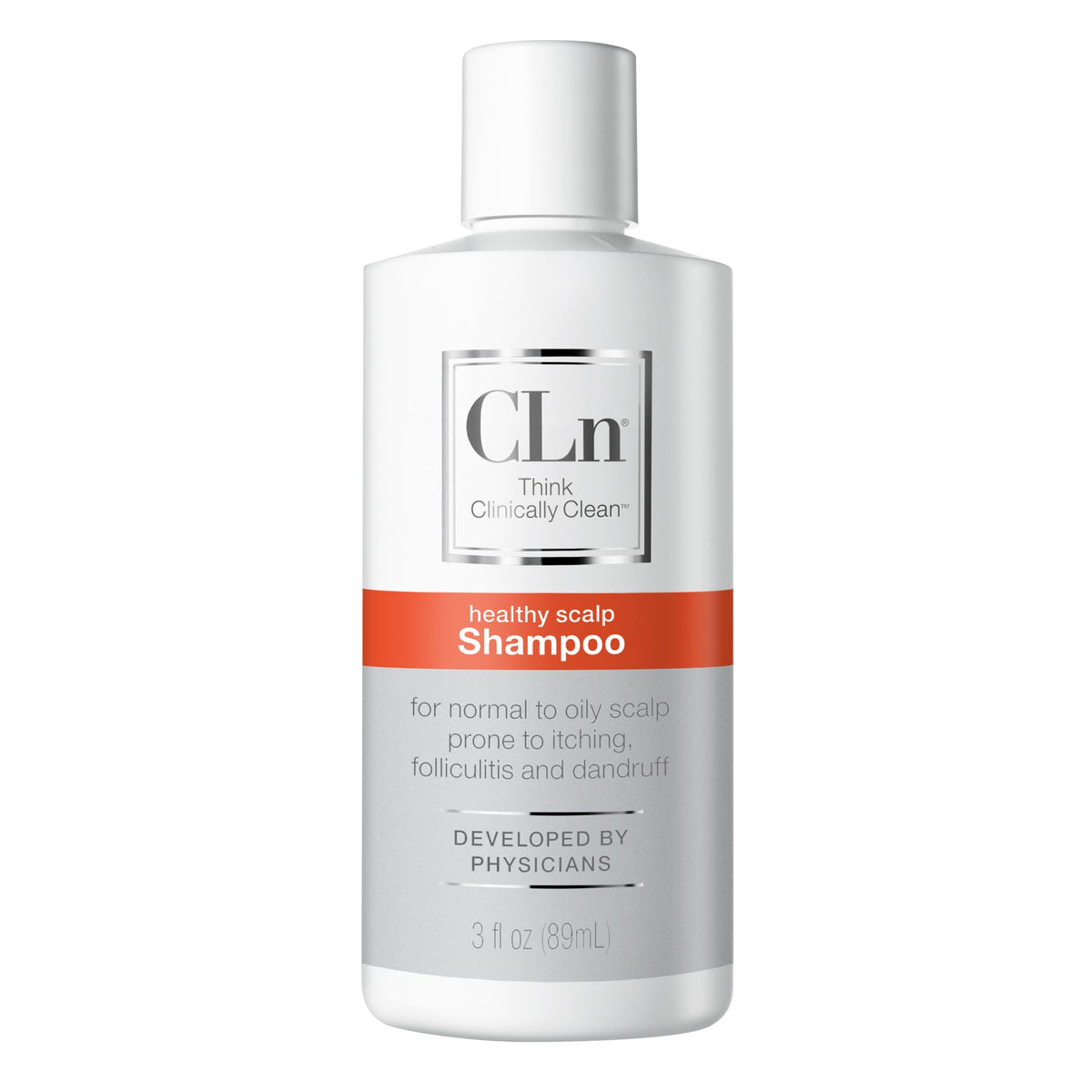 CLn front bottle showing label and size, clear product benefit