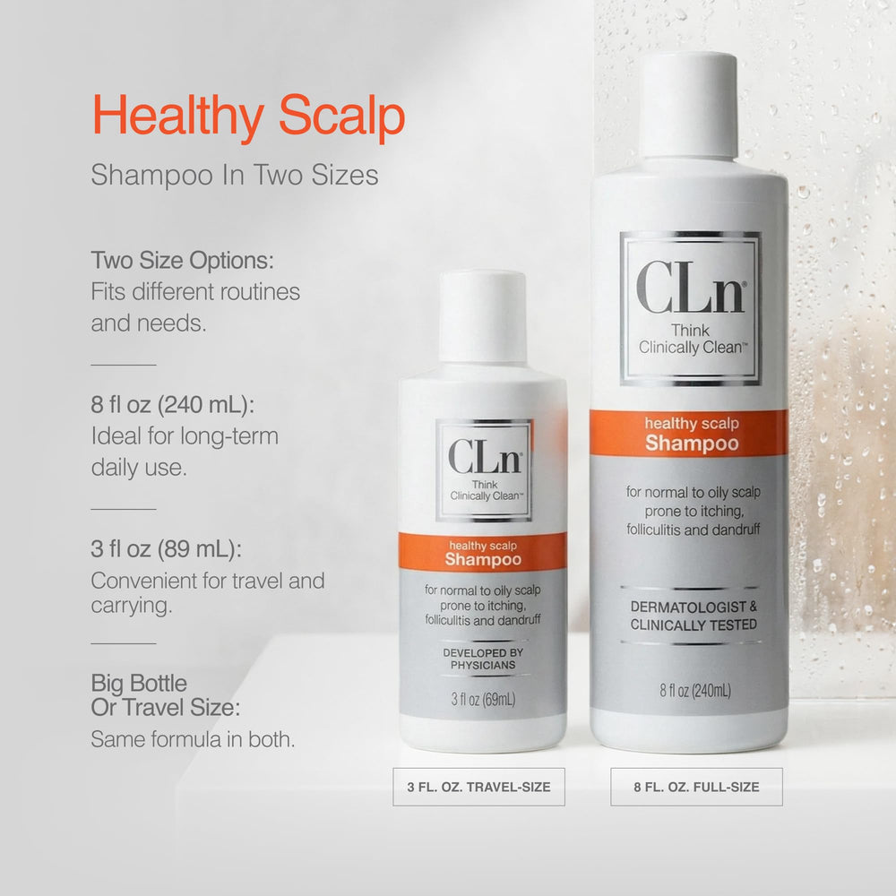 Applying CLn to wet hair at roots, purifying scalp benefit